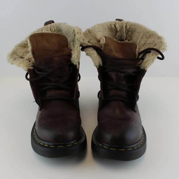 Dr Martens Brown Leather Wool Lining Boots (37 EU - 6 US) - Picture 2 of 11